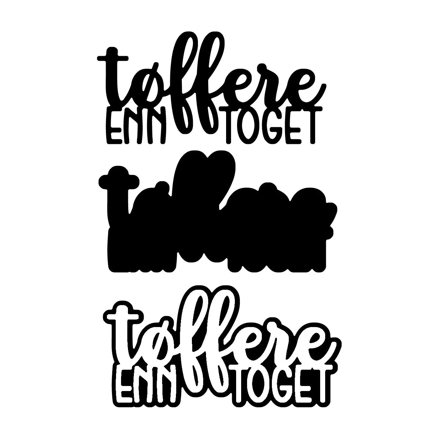 NYHET! « tøffere enn toget» tekstdie m/skyggdie