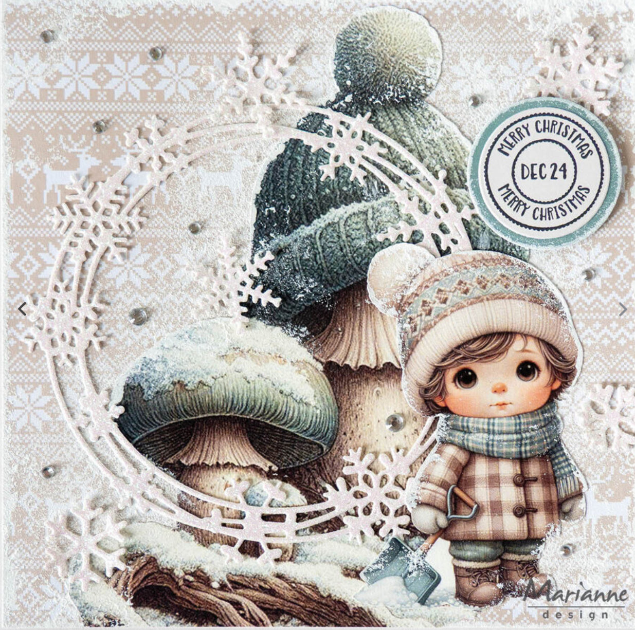 Marianne Design Creatables LR0928 Sirkeldie med snøkrystaller