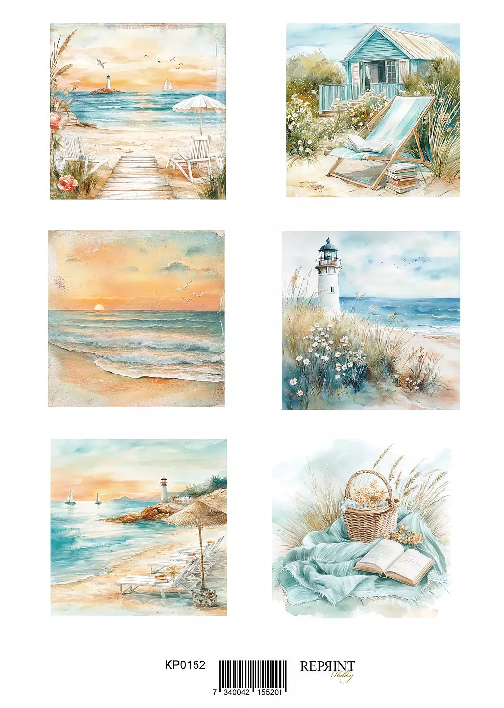 NYHET! Reprint- The Beach 2 - Klippark A4 - KP0152