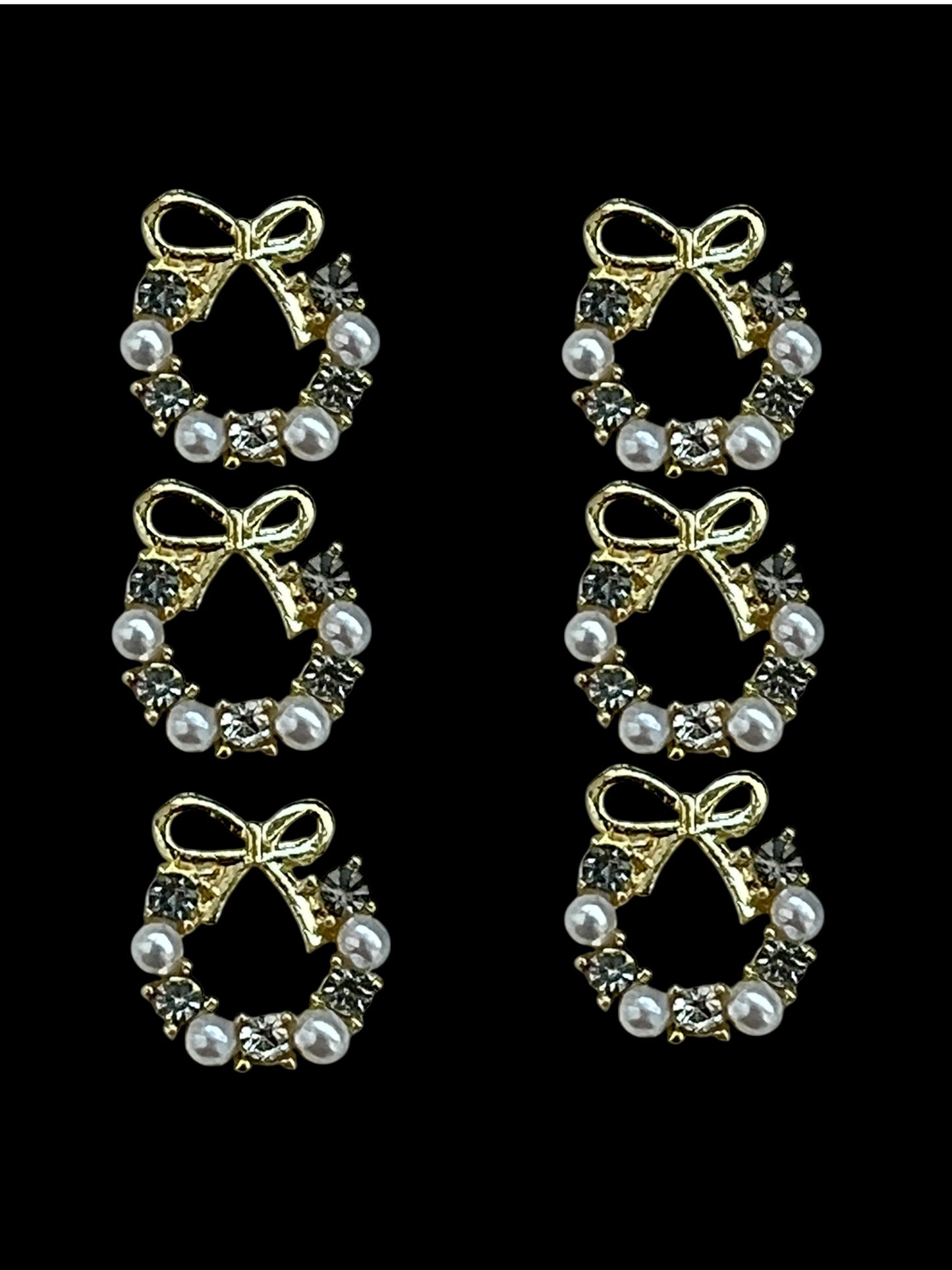 Charms - miniatyr - charms - nydelig bling krans med sløyfe - Velg farge