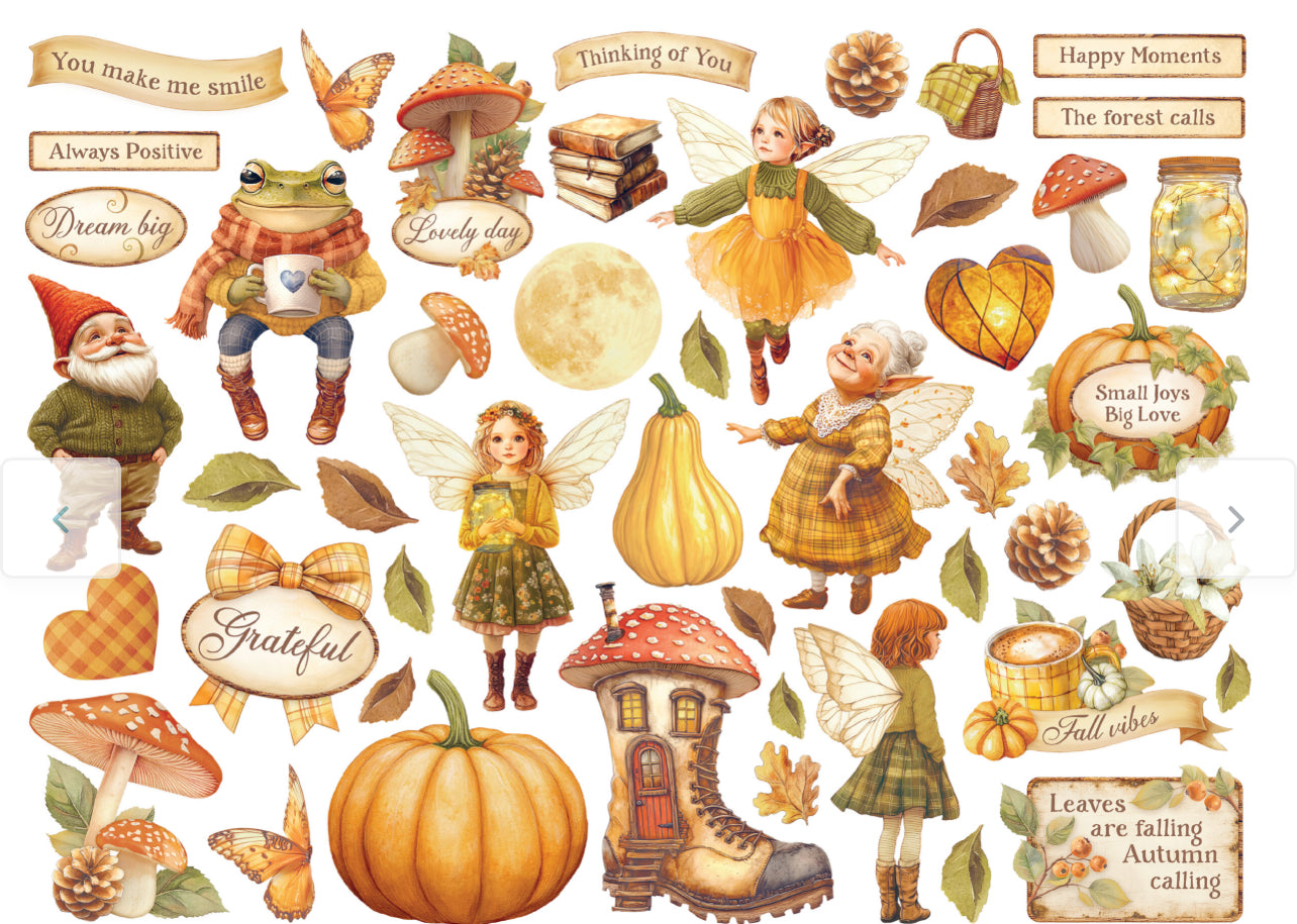 Nyhet! Stamperia Whispering woods Die Cuts (47pcs) (DFLDC120)