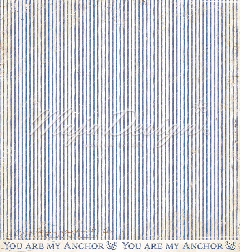 NYHET! Maja Design Seaside - Anchor 12x12 mønsterark