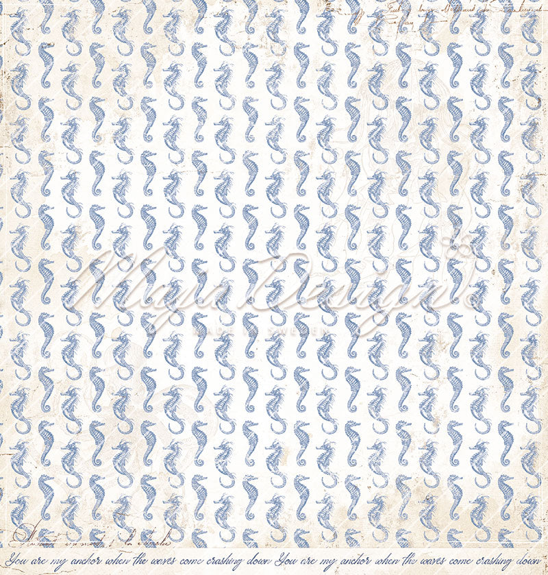 NYHET! Maja Design Seaside - Waves 12x12 mønsterark