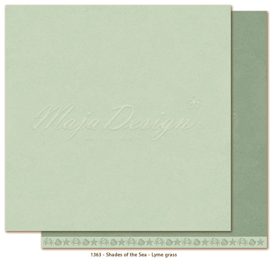 Maja Design - Seaside - Mono - Lyme grass 12 x 12" shades of the sea