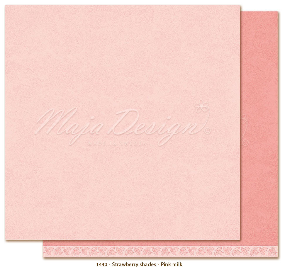 NYHET! Maja Design Strawberry thief - monocromes Pink milk 12x12'