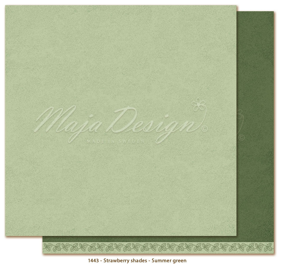 NYHET! Maja Design Strawberry thief - Summer green monocromes 12x12'