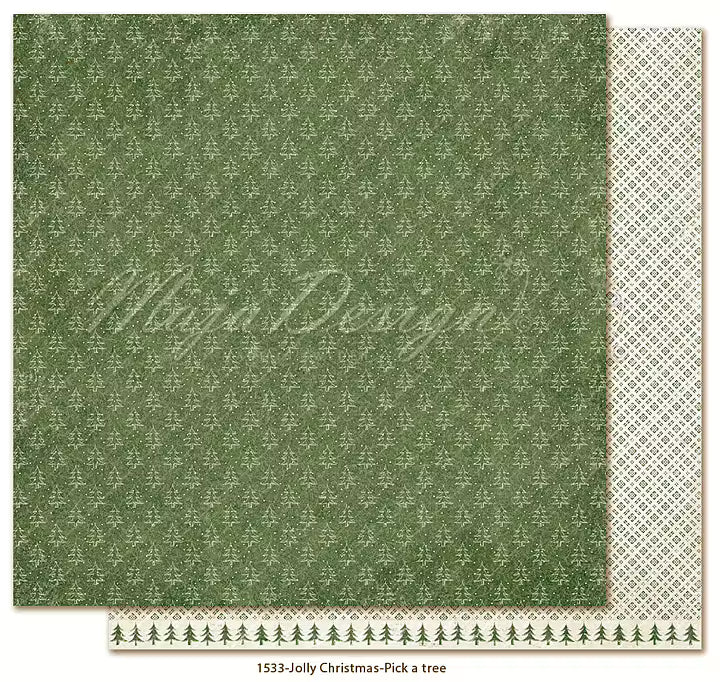 FORHÅNDSBESTILL NÅ! NYHET! Maja Design - Jolly Christmas - Pick a tree - 12x12'