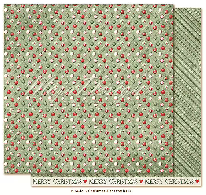 FORHÅNDSBESTILL NÅ! NYHET! Maja Design - Jolly Christmas - Deck the halls - 12x12'