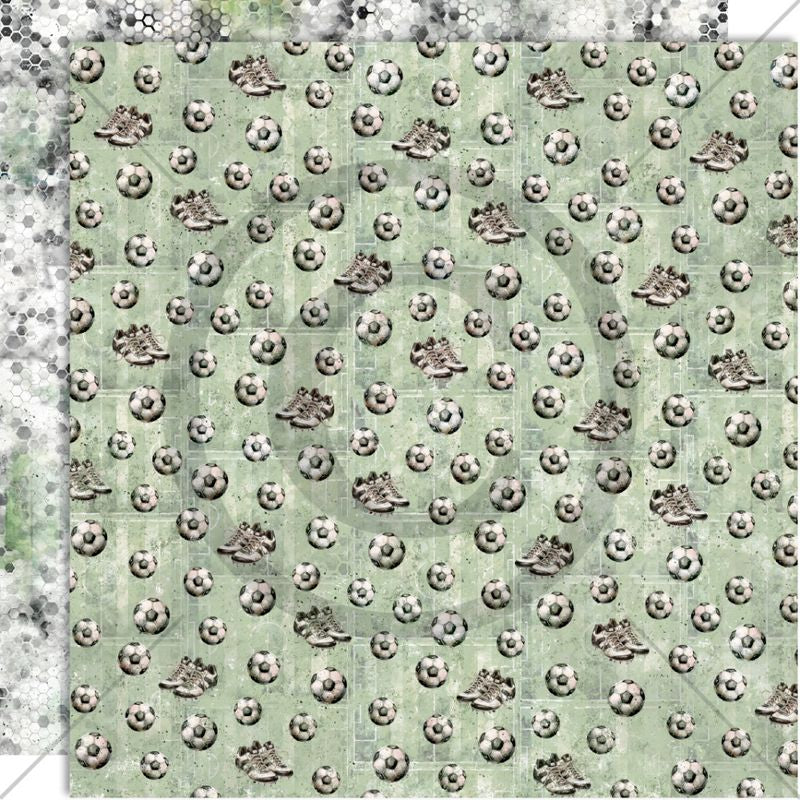 NYHET! Papirdesign mønsterark 12x12- Ungdomstid- FOTBALLKAMP