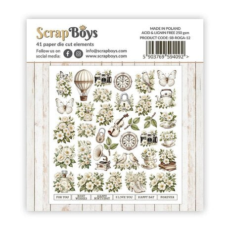 ScrapBoys Romantic garden Double Sided Die Cut Elements (41pcs) (SB-ROGA-12)