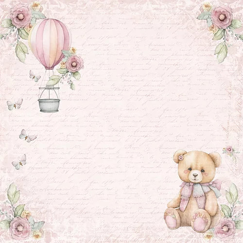 Reprint - Mønsterark / arkpakke - Teddy Baby 12'x12' - CRP068