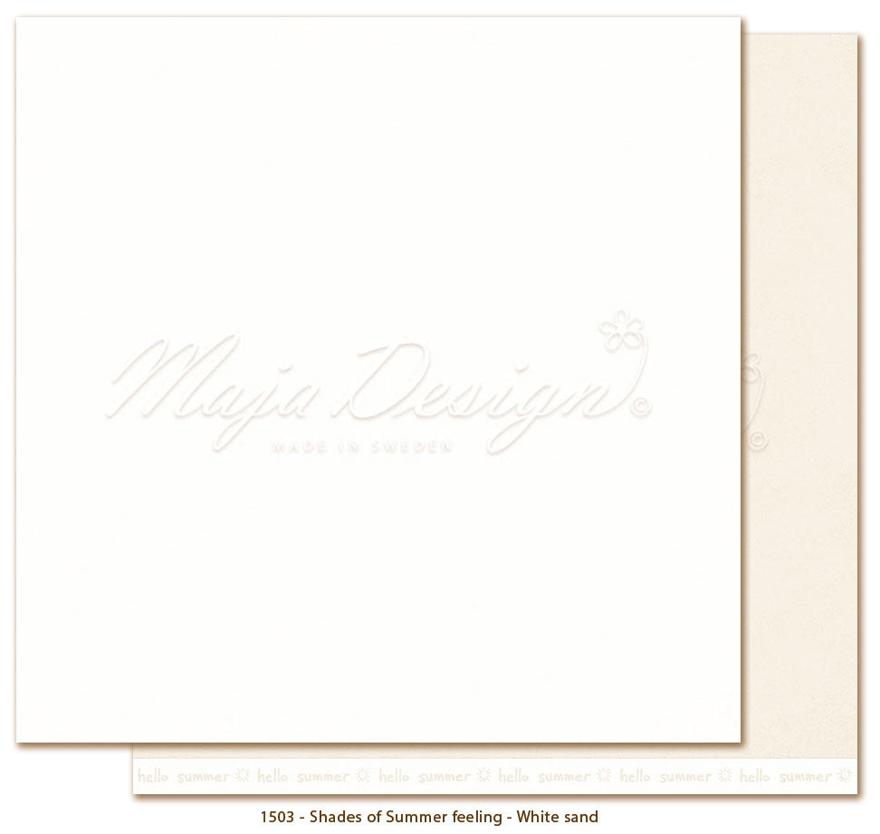 NYHET! Maja Design - Summer feeling - White sand - monocromes 12x12'