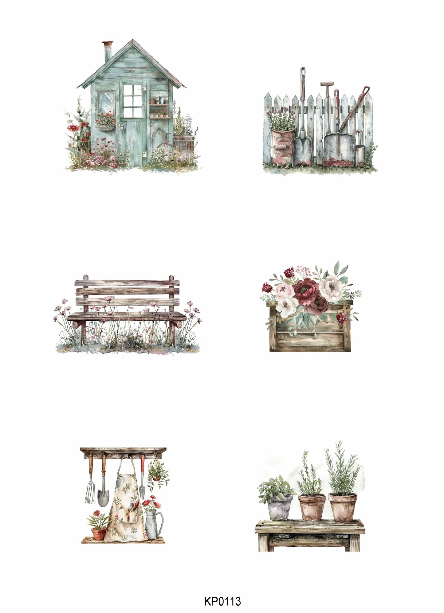 NYHET! Reprint klippark - Garden - A4 KP0113