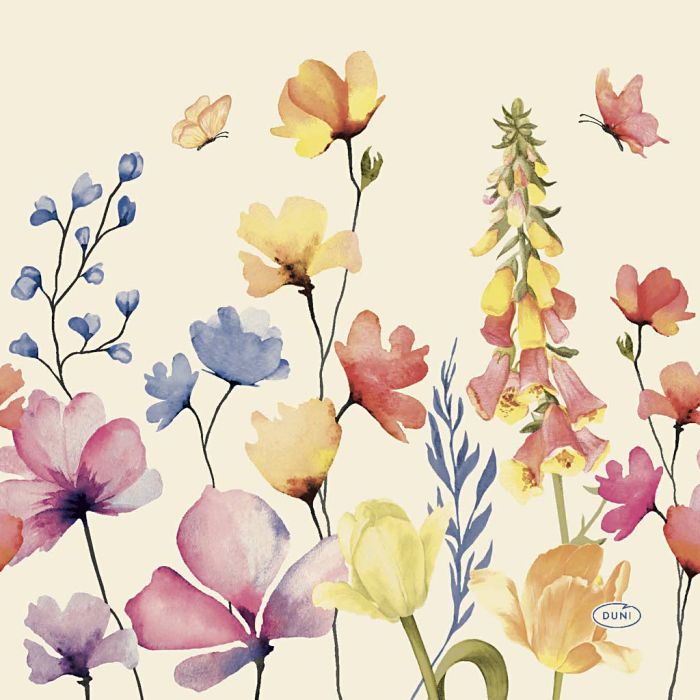 Servietter - lunsj - Floral haven - Lunsjserviett 20 stk 3-lags 33x33cm