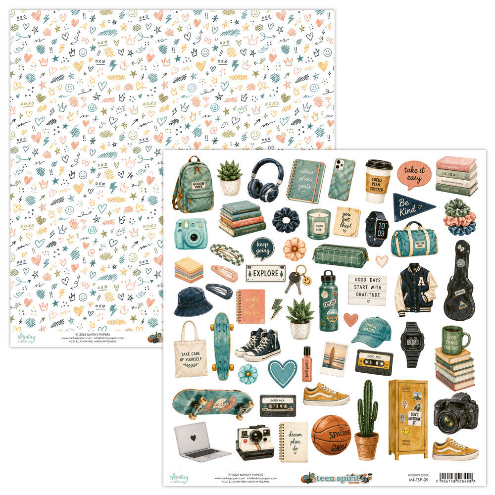 Mintay - Teen Spirit 12x12 Inch Paper Elements (MT-TSP-09)