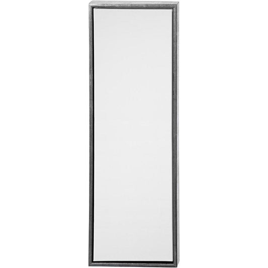 Lerret / canvas med antikk sølvfarget ramme str: 34cm x 94cm