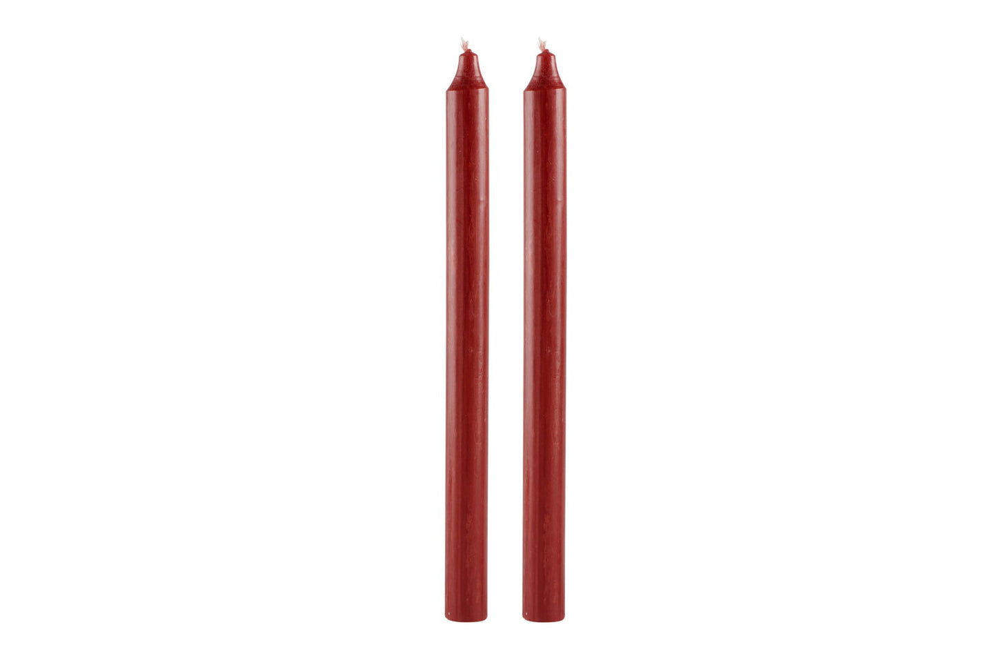 kronelys -rustikklys Dyp rød / Bordeaux 29cm