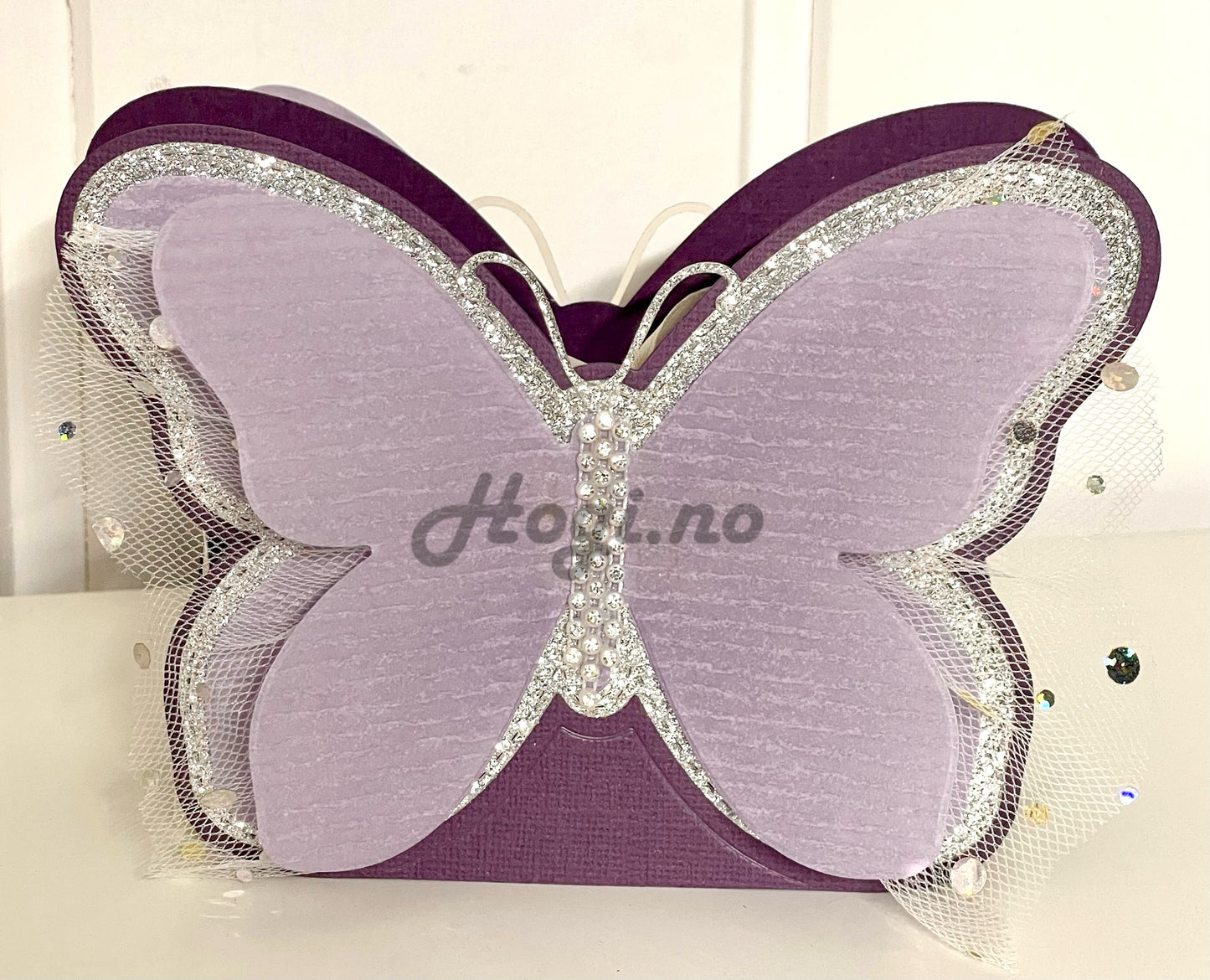 Reprint - ensfarget kartong - Purple rain / dyp lilla -12x12 - 190gms