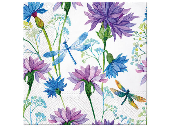 Servietter - lunsj - blomster - Lunsjserviett 20 stk 3-lags 33x33cm