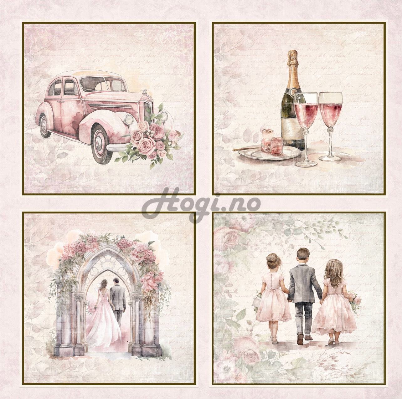 Reprint mønsterark - 12x12- Forever- Cards- rp0628