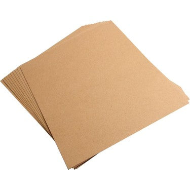 NYHET!! Ensfarget Kartong - kraft - 10 stk i pakken- str 30,2x30,2