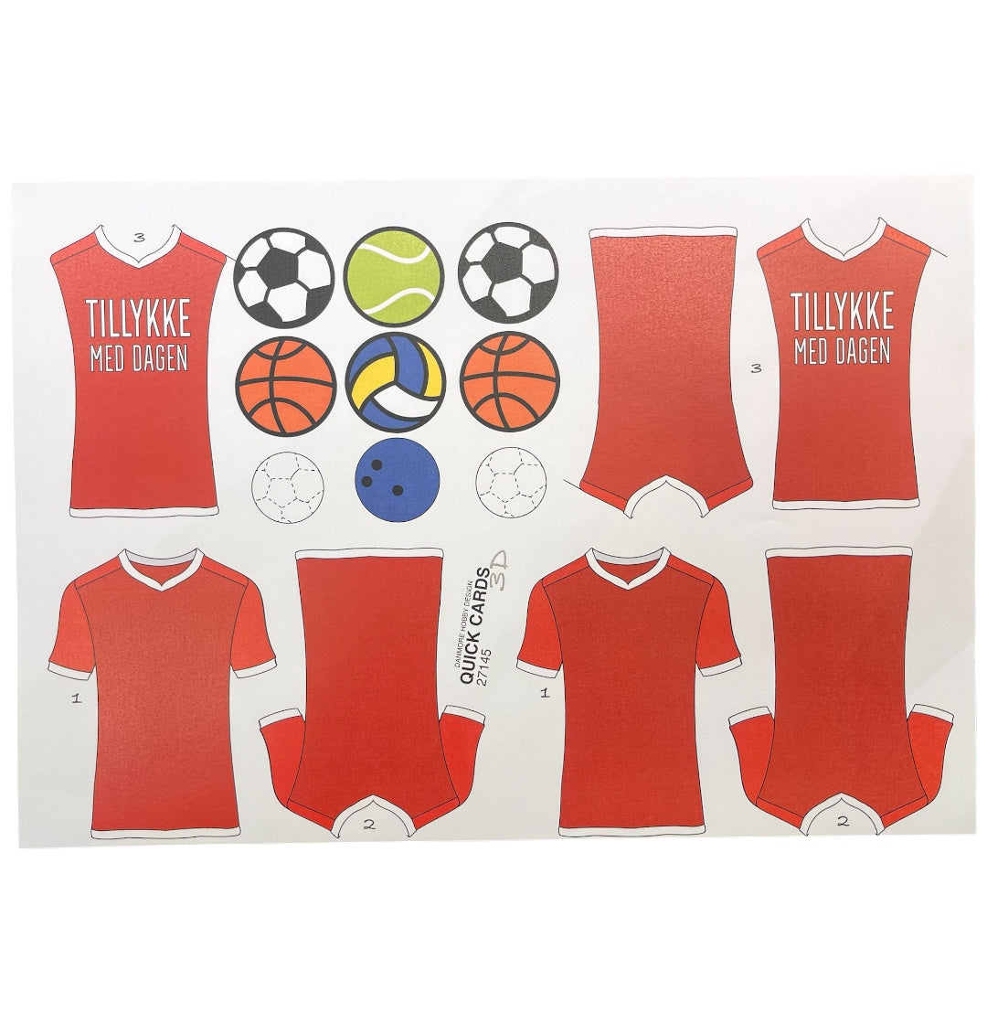 3D klippark - Fotball , håndball , tennis , volleyball , basketball , bowling - trøye ⚽️