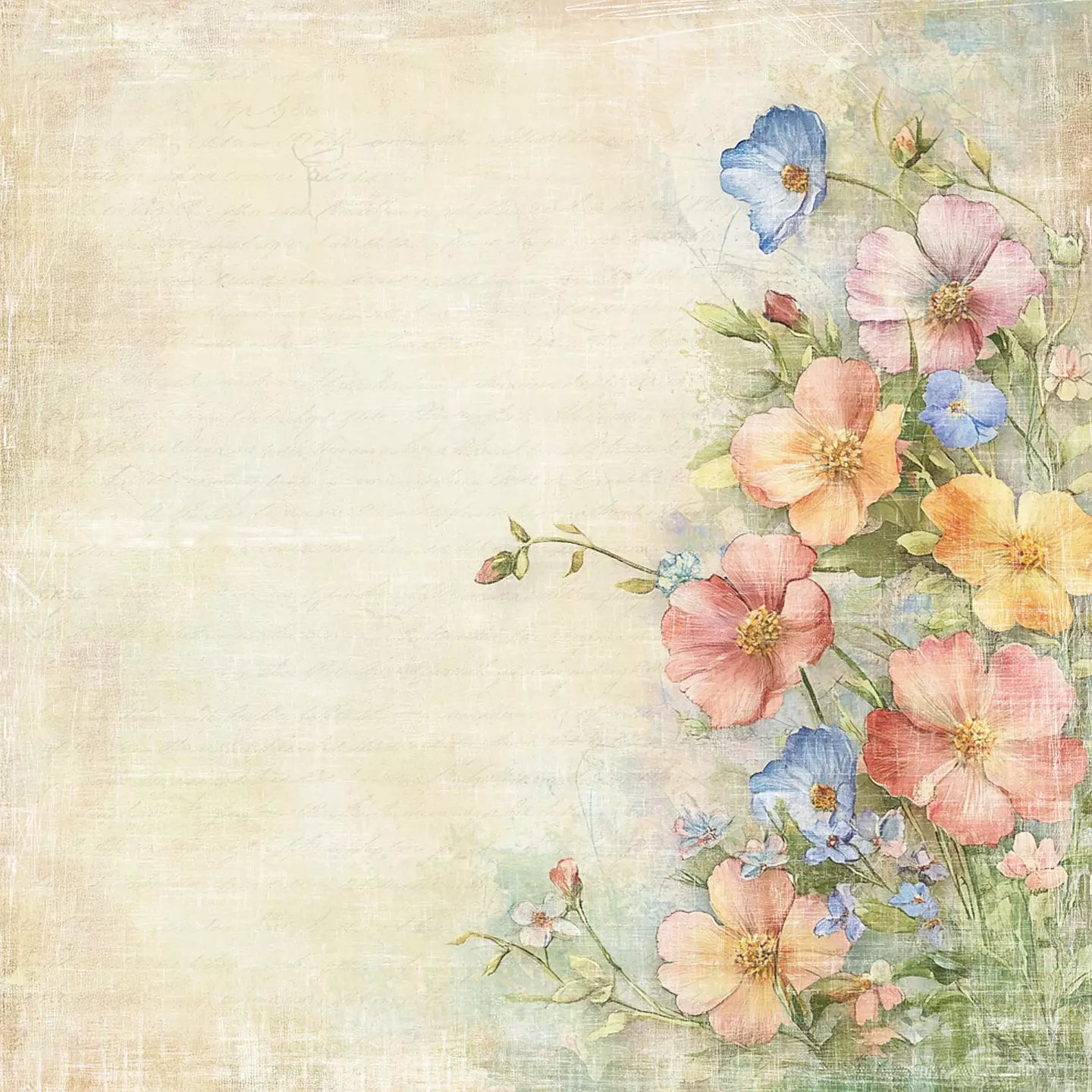 NYHET! Reprint- Hello easter flowers - rp0681 - 12x12