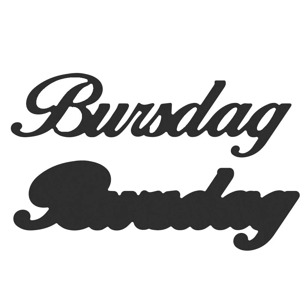 NYHET! « Bursdag» m/skygge - die