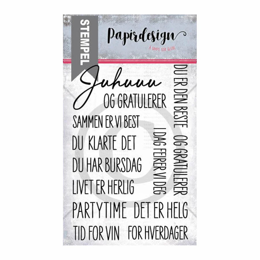 Papirdesign stempelplate - JUHUUU PD 200357