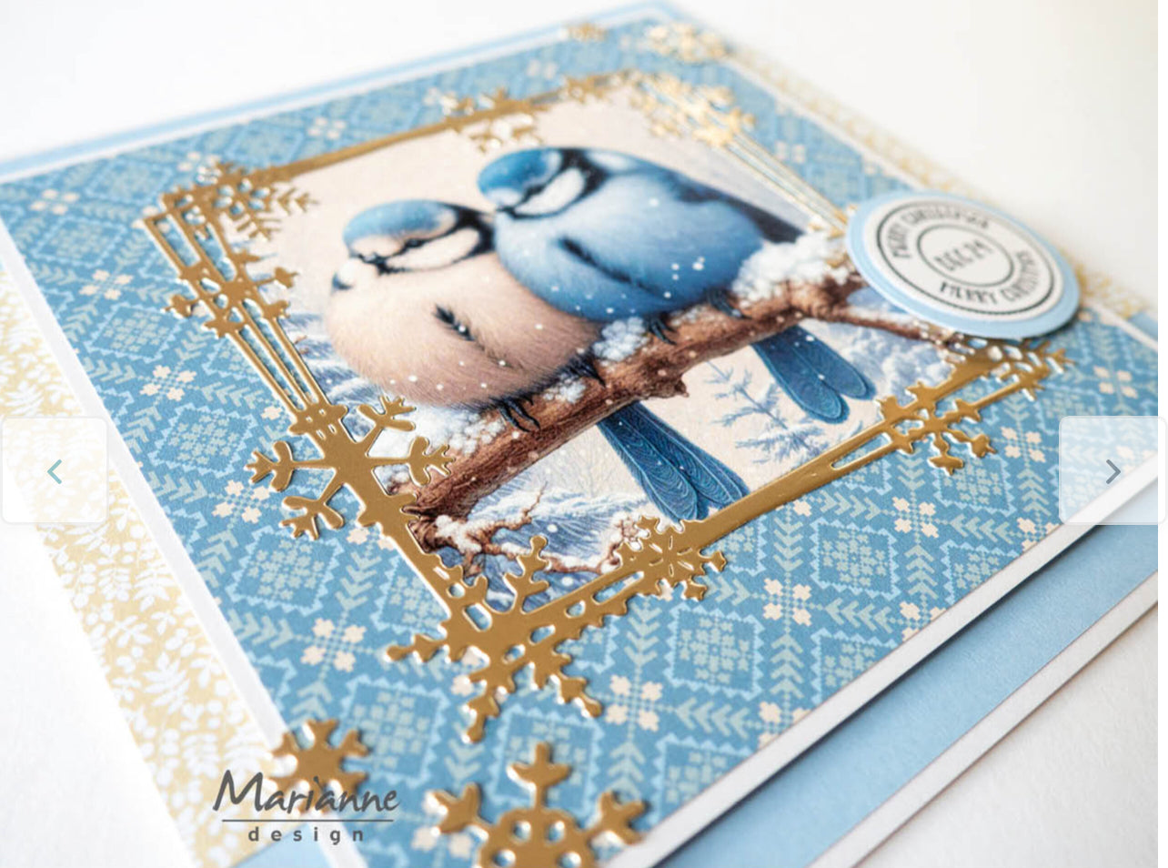 Marianne Design Creatables LR0929 Kvadratisk die med snøkrystaller - Creatable Ice Crystals Square LR0929