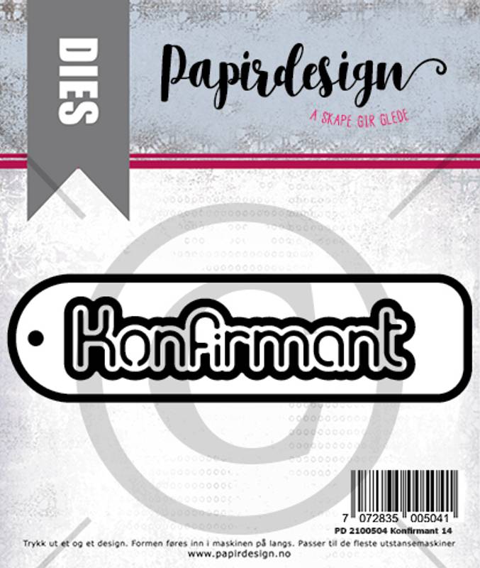 Papirdesign Dies - KONFIRMANT 14 PD 2100504