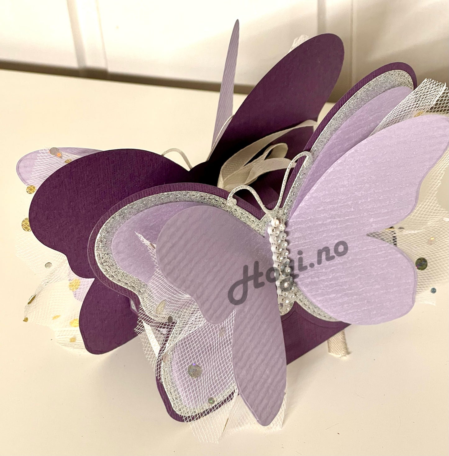 Reprint - ensfarget kartong - Purple rain / dyp lilla -12x12 - 190gms