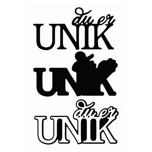 NYHET! « Du er unik» m/skygge - die