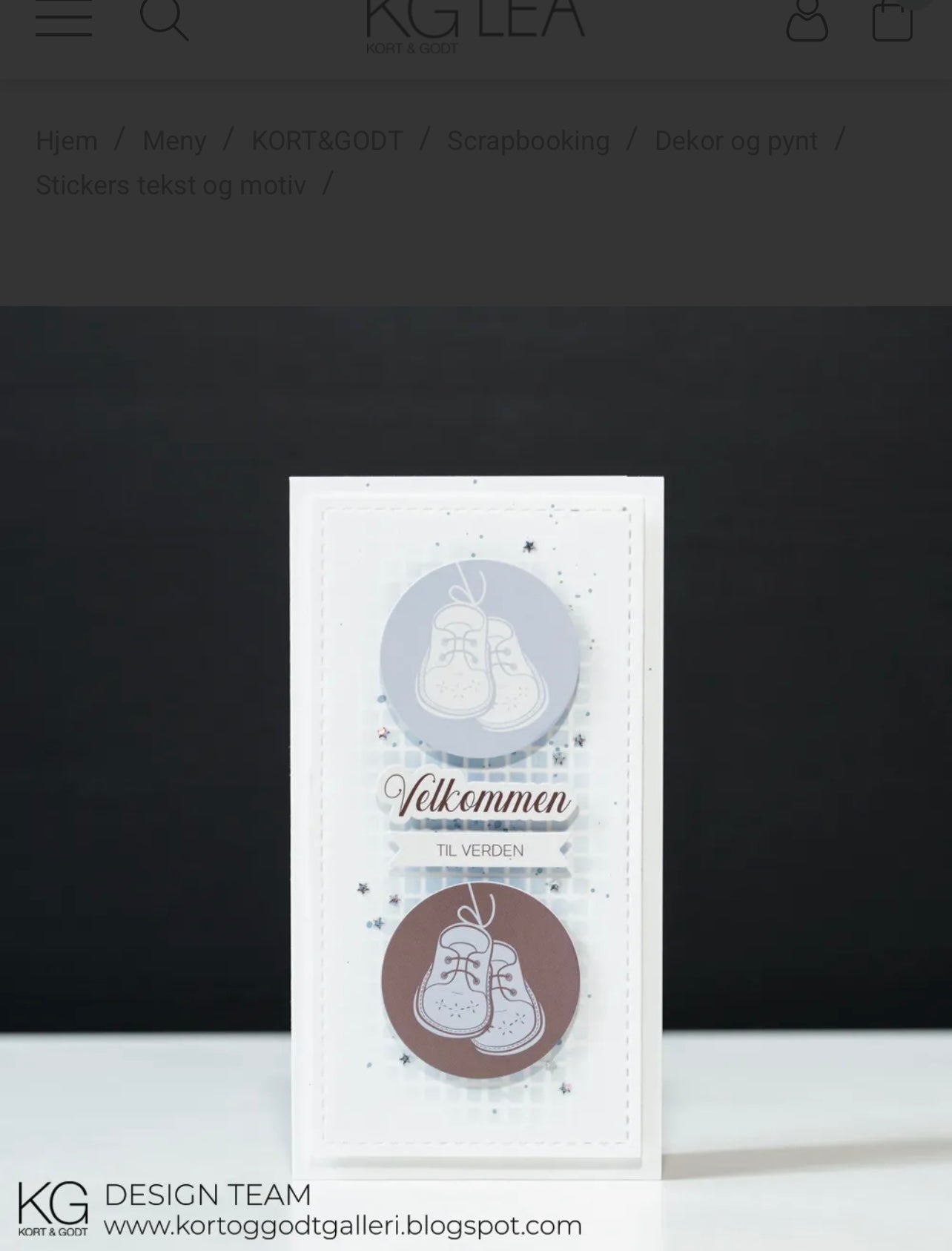 Kort & Godt klistremerker - sti1012 Stickers - Baby blå