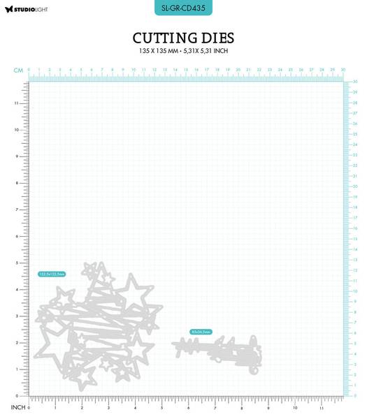 Studiolight dies - Stars & Grunge Dies (SL-GR-CD435)