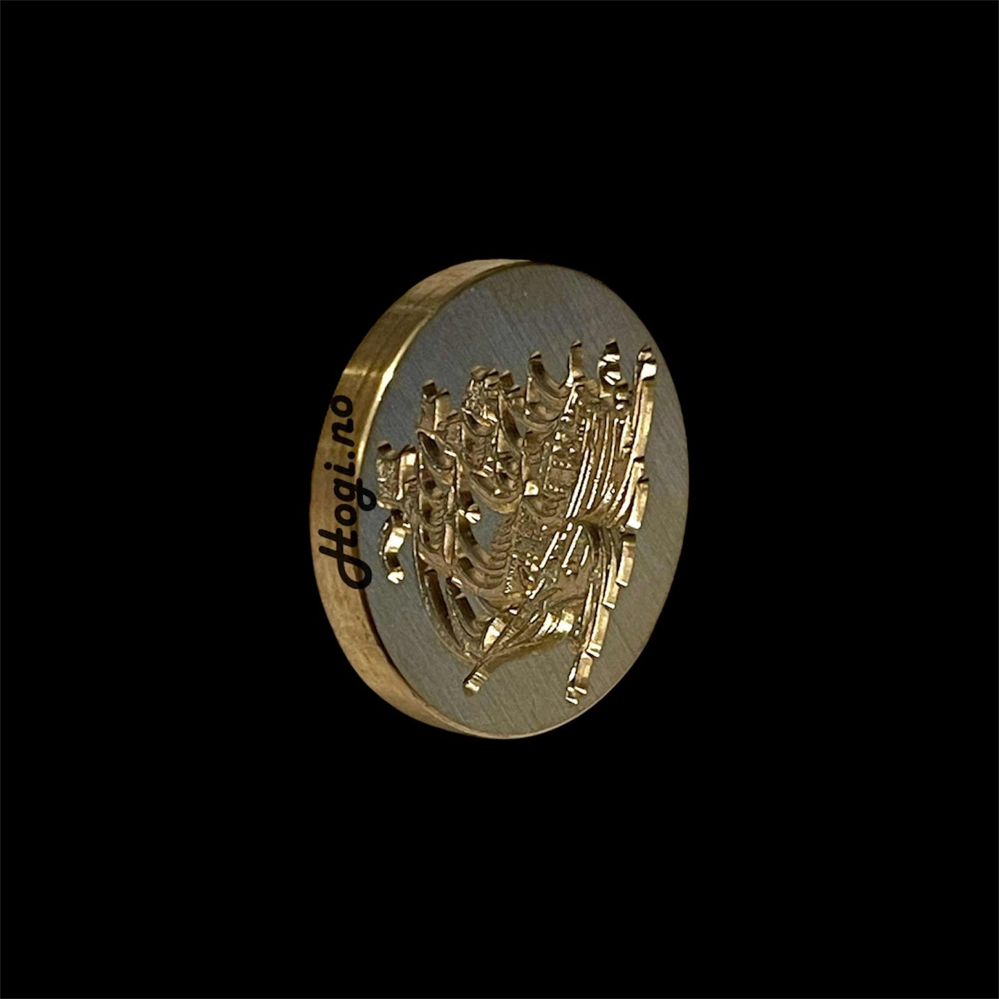 Lakkstempel- wax sealing coin- seilbåt / sjørøverskute Ø:30mm