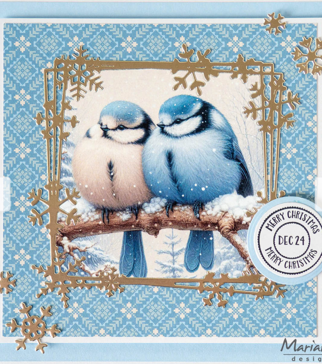 Marianne Design Creatables LR0929 Kvadratisk die med snøkrystaller - Creatable Ice Crystals Square LR0929