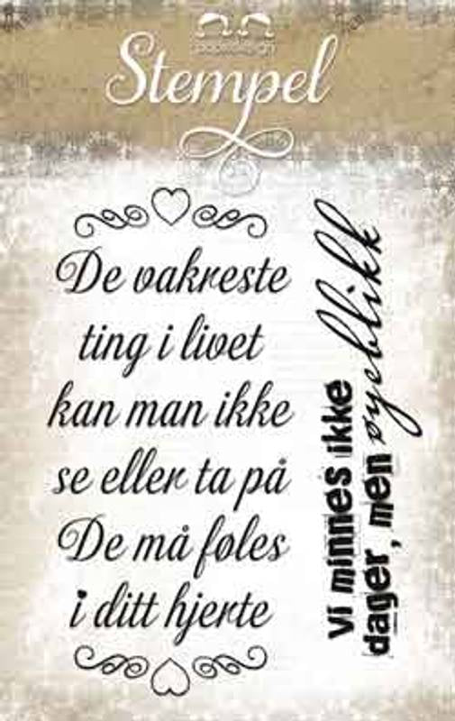 Papirdesign stempelplate - Øyeblikk pd138002