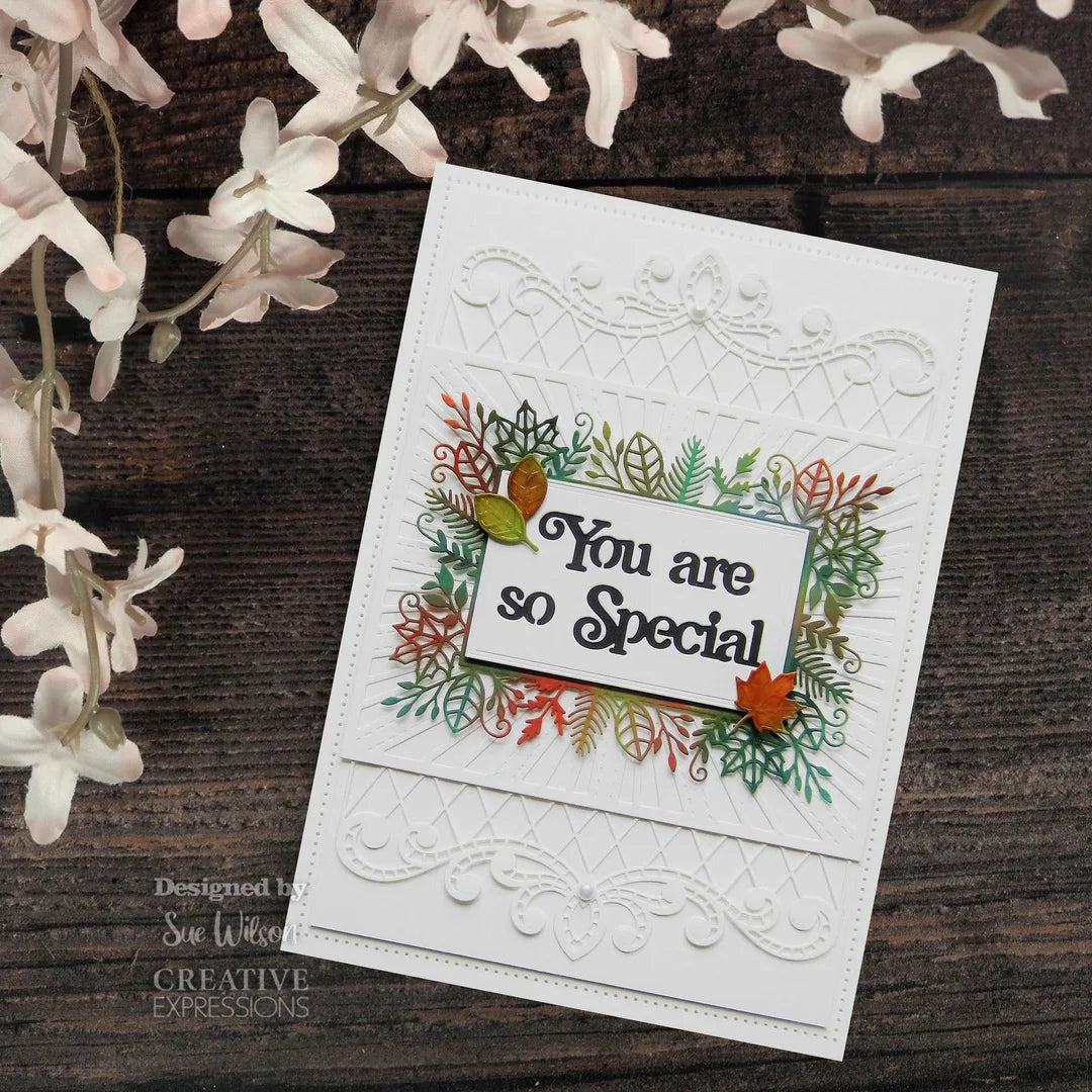 Creative Expressions Craft Dies Frames & tags-leafy rectangle
