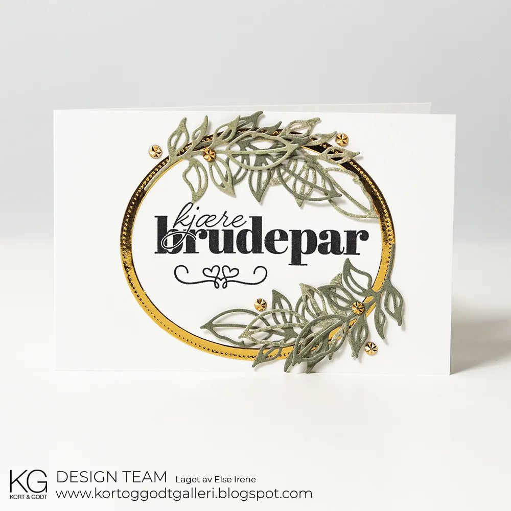 Kort og Godt dies K&G KG stempelplate - m496 - Kjære brudepar