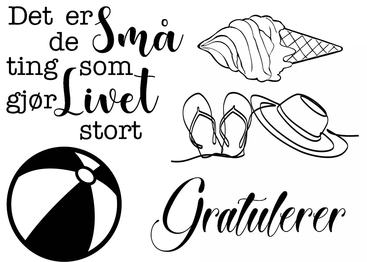NYHET! Reprint Stempelplate - The Beach Collection - RSS006