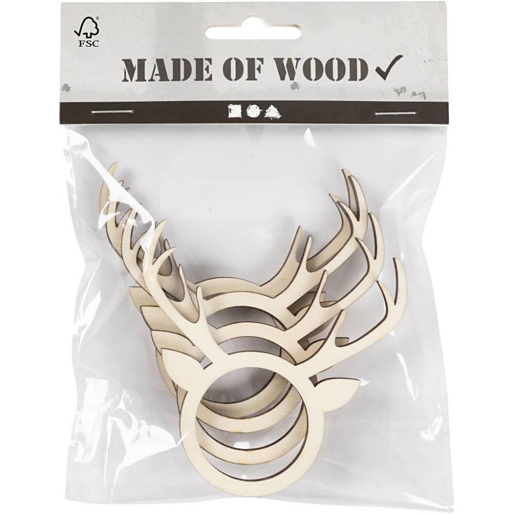 Serviettring 1 Pk., 4 Stk., H: 8 cm, D: 5 mm, Dia. 4,5 cm, 3,5 cm