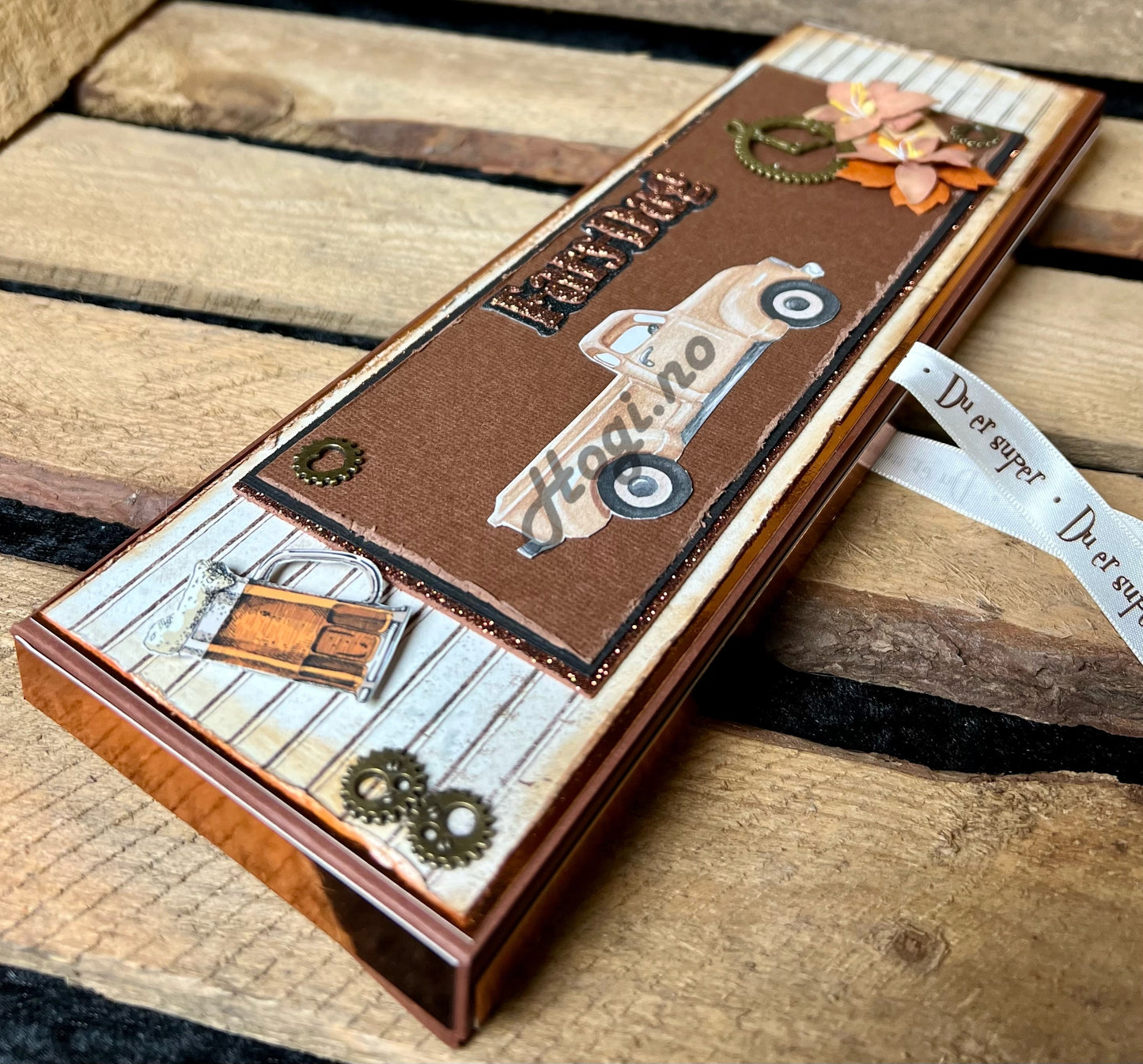 Hobbypakke/ hobbykit - Sjokoladekort til Freia Smakfull serien (ekstra store sjokolader)