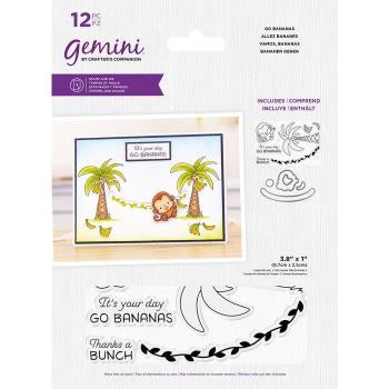 NYHET! Gemini Crafter's Companion - Go Bananas Stamp & Die (GEM-STD-PSGOBA) jungel