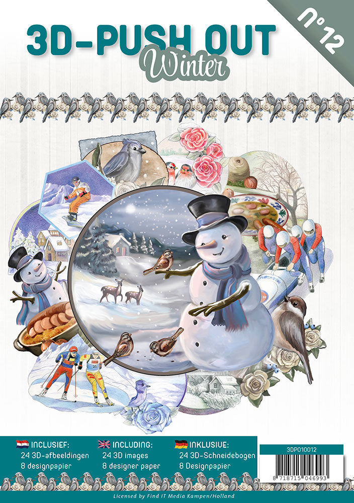 3D - Bok med 24 3D motiver- Winter - no12
