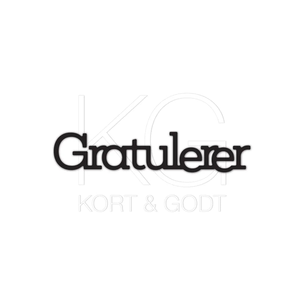 Kort og Godt dies K&G KG - Gratulerer - Die 362