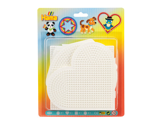 Hama midi perleplater Mix - sirkel, hjerte, firkant og sekskant
