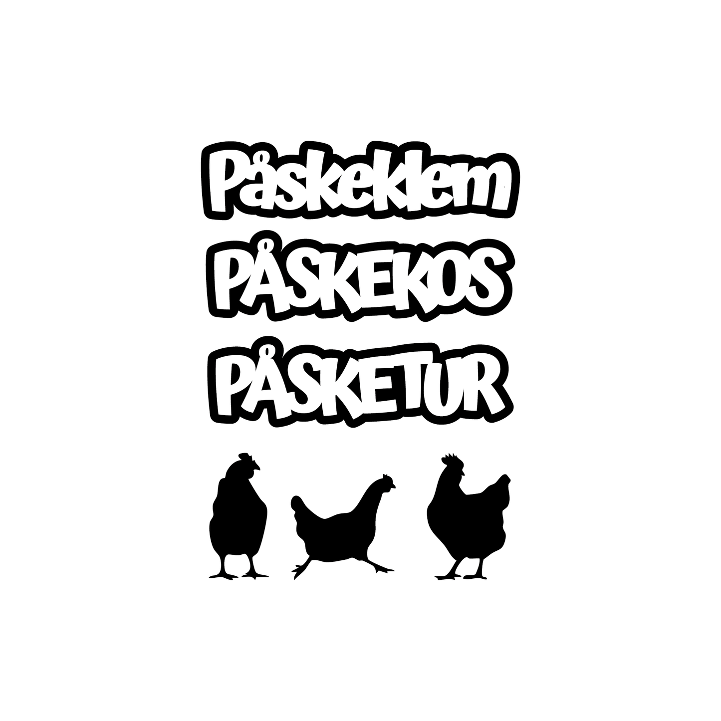 NYHET! Påskeklem, selvklebende laserkutt på plate 9x14cm