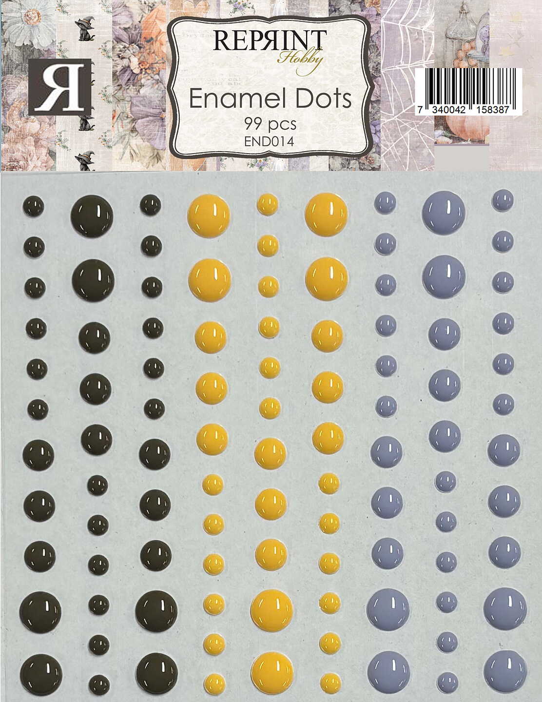 Forhåndsbestill nå! Kommer snart! Reprint - Adhesive Enamel Dots Enchanted Halloween collection