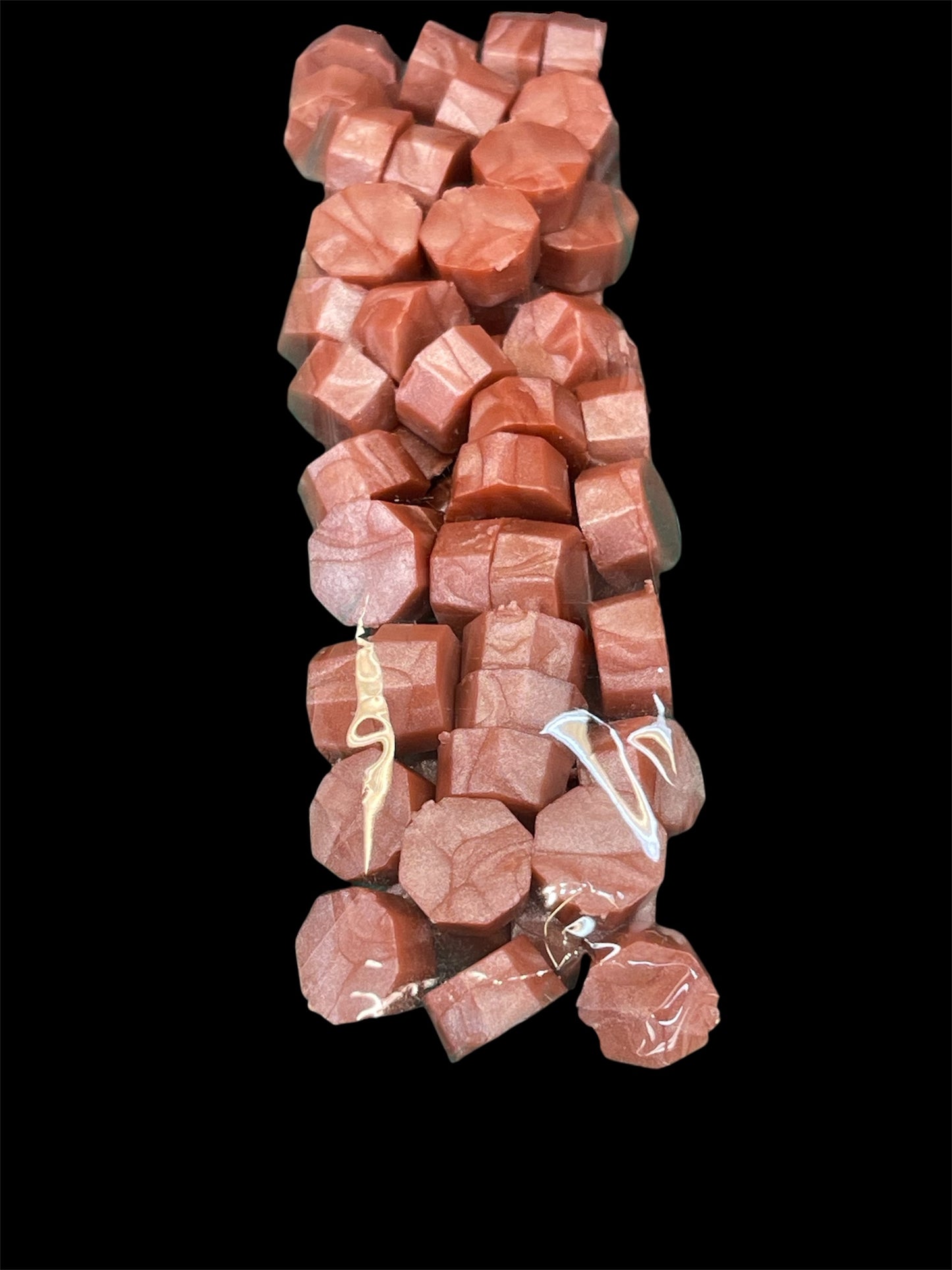 Wax octagon i rosègull , voks til bruk med lakksegl/ lakkstempel 17g